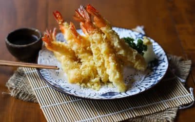 Tempura is a Japanese dish of lightly battered and deep-fried seafood or vegetables